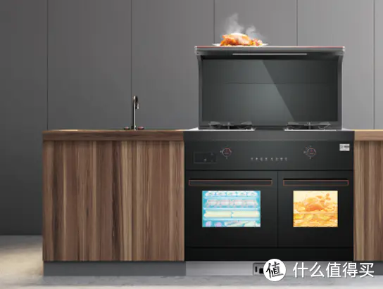 帅丰X1双子星蒸烤一体Pro集成灶 - 左蒸右烤，蒸烤美味同步